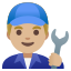 image for :man mechanic: medium-light skin tone: