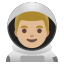 image for :man astronaut: medium-light skin tone: