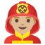 image for :man firefighter: medium-light skin tone: