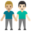 image for :men holding hands: medium-light skin tone, light skin tone: