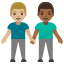 image for :men holding hands: medium-light skin tone, medium-dark skin tone: