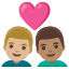 image for :couple with heart: man, man, medium-light skin tone, medium skin tone: