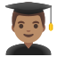 image for :man student: medium skin tone: