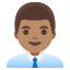 image for :man office worker: medium skin tone: