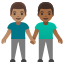 image for :men holding hands: medium skin tone, medium-dark skin tone: