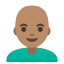 image for :man: medium skin tone, bald: