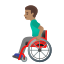 image for :man in manual wheelchair: medium skin tone: