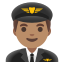 image for :man pilot: medium skin tone: