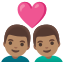 image for :couple with heart: man, man, medium skin tone: