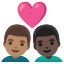 image for :couple with heart: man, man, medium skin tone, dark skin tone: