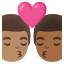image for :kiss: man, man, medium skin tone, medium-dark skin tone: