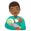 image for :man feeding baby: medium-dark skin tone: