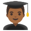 image for :man student: medium-dark skin tone: