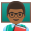 image for :man teacher: medium-dark skin tone: