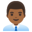 image for :man office worker: medium-dark skin tone: