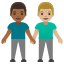 image for :men holding hands: medium-dark skin tone, medium-light skin tone: