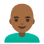 image for :man: medium-dark skin tone, bald: