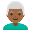 image for :man: medium-dark skin tone, white hair: