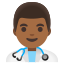 image for :man health worker: medium-dark skin tone:
