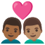 image for :couple with heart: man, man, medium-dark skin tone, medium skin tone: