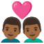 image for :couple with heart: man, man, medium-dark skin tone: