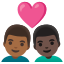 image for :couple with heart: man, man, medium-dark skin tone, dark skin tone:
