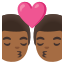 image for :kiss: man, man, medium-dark skin tone:
