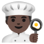 image for :man cook: dark skin tone: