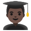 image for :man student: dark skin tone: