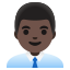 image for :man office worker: dark skin tone: