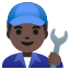 image for :man mechanic: dark skin tone:
