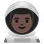 image for :man astronaut: dark skin tone: