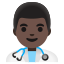 image for :man health worker: dark skin tone: