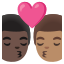 image for :kiss: man, man, dark skin tone, medium skin tone:
