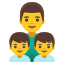 image for :family: man, boy, boy: