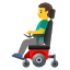 image for :man in motorized wheelchair: