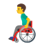 image for :man in manual wheelchair: