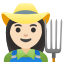 image for :woman farmer: light skin tone: