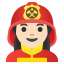 image for :woman firefighter: light skin tone: