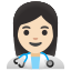 image for :woman health worker: light skin tone: