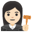 image for :woman judge: light skin tone: