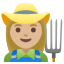 image for :woman farmer: medium-light skin tone: