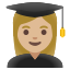 image for :woman student: medium-light skin tone: