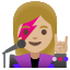 image for :woman singer: medium-light skin tone: