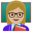 image for :woman teacher: medium-light skin tone: