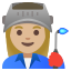 image for :woman factory worker: medium-light skin tone: