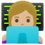image for :woman technologist: medium-light skin tone: