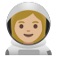 image for :woman astronaut: medium-light skin tone: