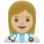 image for :woman health worker: medium-light skin tone: