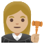 image for :woman judge: medium-light skin tone: